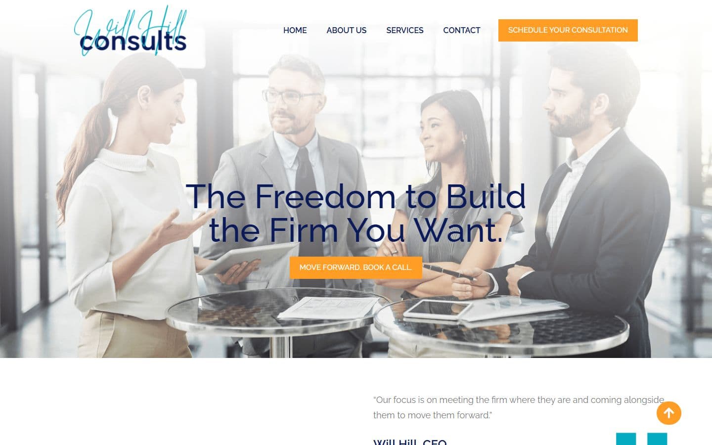 Will Hill Consults homepage preview