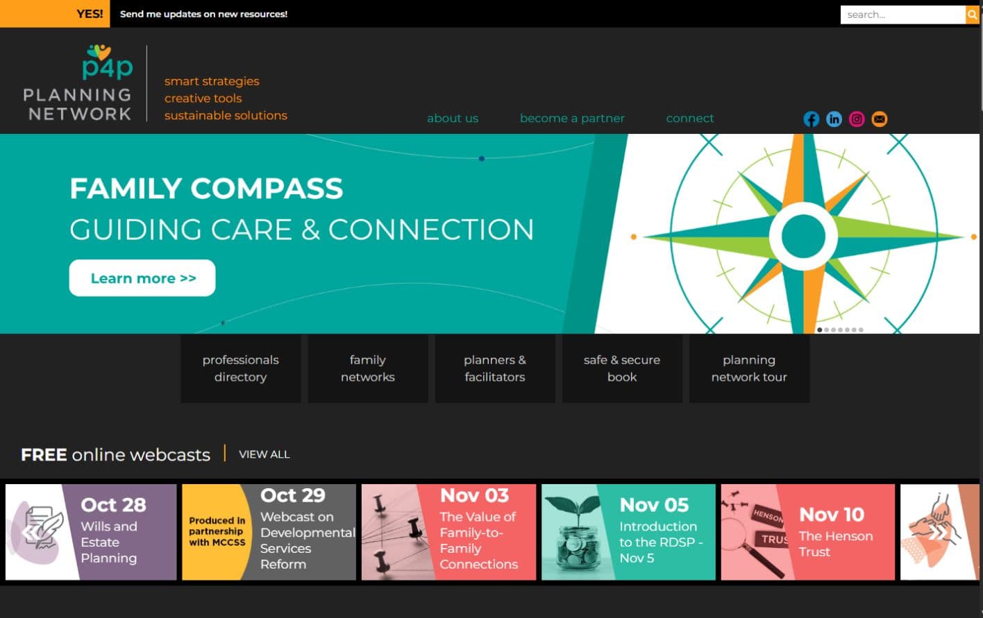 Planning Network homepage preview